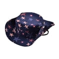 thumbnail image 4 of VNKIDY Mens Womens Usa Star Stripe Print Bucket Hat Adjustable Chin Strap Sun Protection Hat For Independence Day Daily Wear Versatile Hat, 4 of 5