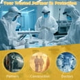 thumbnail image 6 of Raygard White Disposable Hooded Coveralls SMS Chemical Protective Suits Elastic Cuffs Front Zipper Closure Serged Seams for Spray Painting Mechanic Work(Large), 6 of 6