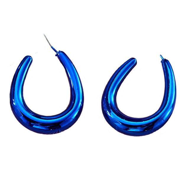 Pendientes de aro Huggie de resina con diseño de cúpula de colores para mujer, geometría colorida