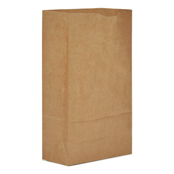 Grocery Paper Bags, 8# Size, Heavy-Duty, 50# Basis Weight, 6" x 3.88" x 12.5", Kraft, 500/Bundle