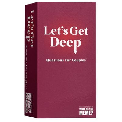 Let’s Get Deep by What Do You Meme? Couples Relationship Card Game with 300 Questions, Fun Date Night Game and Gift for Partners