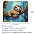 thumbnail image 5 of Sloth Gaming Mouse Pad, Desk Mat, Square 8.3x9.8 Inch Non-Slip Rubber Bottom Printed for Office and Gaming, 5 of 6