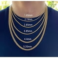 thumbnail image 3 of 14K Gold Miami Cuban Link Chain Men - 1.85mm 2.15mm 2.85mm 3.85mm 4.4mm 5.35mm Diamond Cut Thick Cuban Curb Chain - Yellow Real Gold Necklaces For Women with Lobster Clasp 16" 18" 20" 22" 24", 3 of 6