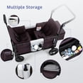 thumbnail image 3 of Cochecito MOMFANN Wagon para 2 Niños Plegable Morado, 3 of 6