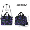 thumbnail image 2 of FORMRS Reusable Lunch Bag for Work School Leakproof Insulated Cooler with Adjustable Shoulder Strap, Purple Cartoon Bats Pattern, 2 of 6