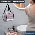 thumbnail image 4 of ZIATUBLE Butterfly Dispenser Tissue Holder Cherry Blossom Paper Towel Dispenser Case Washable Camping Tissue Box Round Tissue Paper Dispenser Organizer for Kitchen Bathroom, 4 of 7