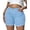 Aqua Blue-103, variant on Gocolloa Womens Plus Size Jean Shorts Stretchy Solid Color High Waisted Summer Casual 5.5" Denim Shorts Gray 22W