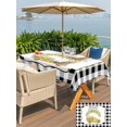 thumbnail image 5 of Outdoor Tablecloth with Umbrella Hole for Patio/Picnic/Party/Camping, Yellow Lemon Waterproof Table Cloth Rectangle Table Cover Washable, Summer Country Truck Floral Botanical Black Plaid (52"x 70"), 5 of 8