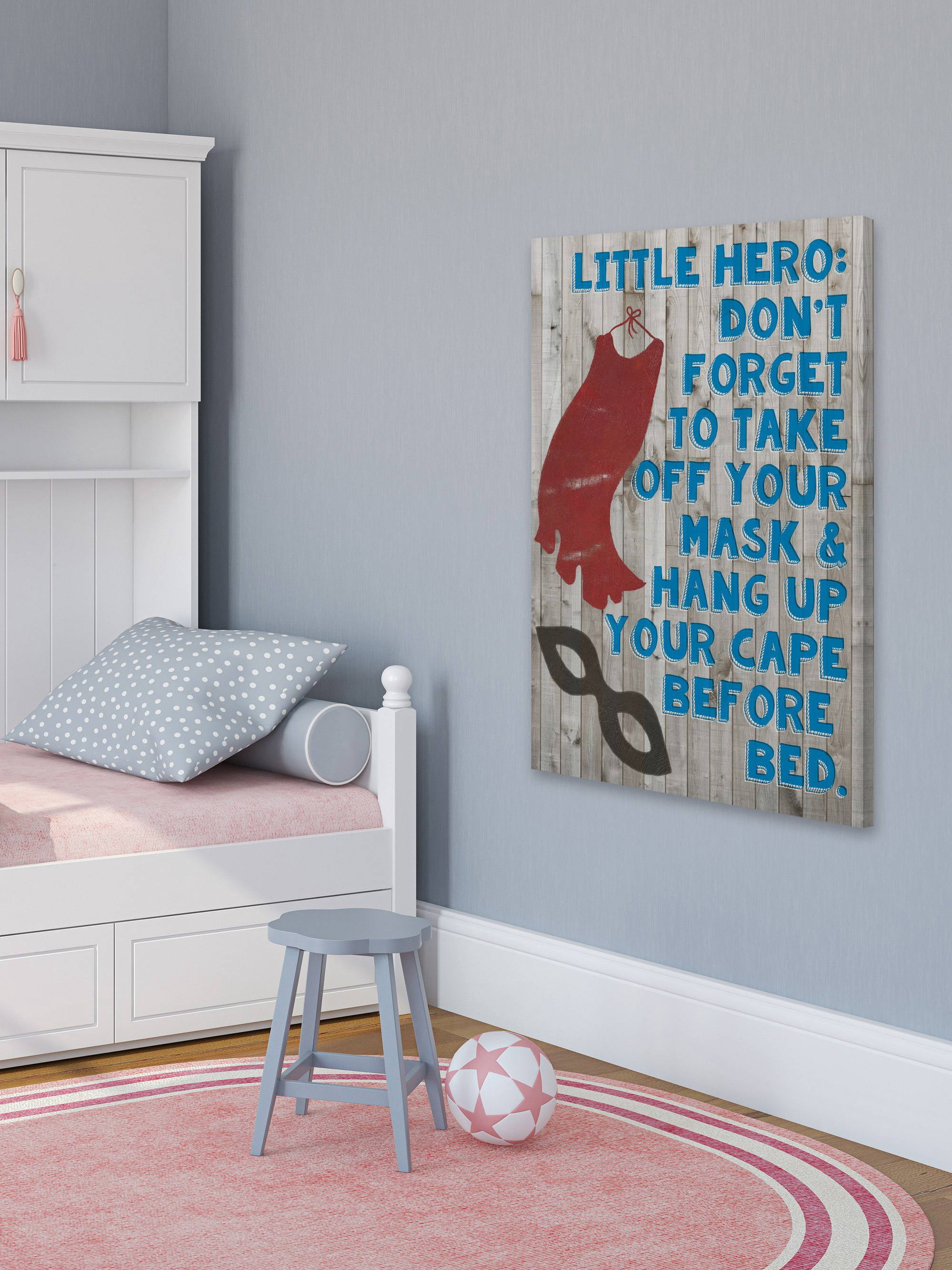 Marmont Hill Superhero Bedtime Rules Canvas Wall Art