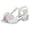 White, variant on Children Shoes Thick Soles with Diamond Butterfly Sandals Summer Open Toe Student Dance Princess Shoes,4-4.5 Years