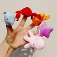 thumbnail image 1 of 10 piezas/juego de marionetas de dedo de animales marinos, juguetes educativos de peluche de dibujos animados para niños, 1 of 7