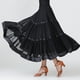 thumbnail image 5 of Falda de baile para mujer, estilo flamenco, estándar, vals, fiesta, larga, de malla, con vuelo Negro, 5 of 9