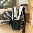 thumbnail image 2 of 1pc New Junior High High School Students, Large Capacity Multi-layer Design Portable Backpack, Wide Shoulder Straps Simple Backpack, Fashion Contrast Color Bag, 2 of 5