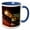 Blue/White, variant on 3drose, Japan, Kyoto, Fushimi, Inari Grand Shrine-as15 Rti0560 - Rob Tilley, 11oz Two-tone Black Mug