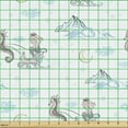 thumbnail image 2 of Ambesonne Mermaid Fabric by the Yard Upholstery, Fantasy Sea Horse Sleigh, 5 Yards, Blue Pale Pink, 2 of 5