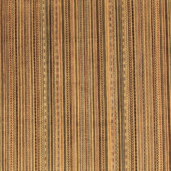 Ahgly Company Indoor Square Abstract Brown Modern Area Rugs, 5' Square