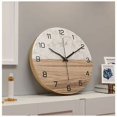 thumbnail image 2 of Reloj de pared silencioso retro de 12 pulgadas con diseño moderno de metal, decoración que no hace tictac para el hogar y la oficina, 2 of 5