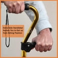 thumbnail image 3 of Bastón VIVA CARE con 4 puntas y asa lateral adicional: ajustable para mayor equilibrio y estabilidad en adultos, personas mayores y personas con lesiones. [Dorado], 3 of 5