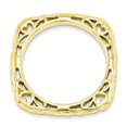 thumbnail image 2 of 925 Sterling Silver Gold Plate Square Stackable Ring, 2 of 7