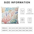 thumbnail image 5 of ARISTURING Nautical Coastal Throw Pillow Covers Coral Pillow Cases Beach Ocean Themed Accent Couch Cushion Cover Outdoor Pillowcase for Sofa Bed Living Room,, 5 of 5