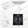 thumbnail image 4 of YFYANG Reusable Cotton Canvas Tote Shopping Bag, Gemini Pattern Washable Portable Grocery Bag for Daily Travel, 4 of 8