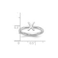 thumbnail image 3 of Gem & Harmony Sterling Silver Rhodium-Plated Polished  X  Ring for Women, 3 of 5