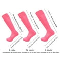 thumbnail image 2 of 2 Pairs Unisex Solid Color Knee Socks for Sports, Multi-Sport Athletic Socks for Baseball, Softball, Football,  Rose Red L, 2 of 9
