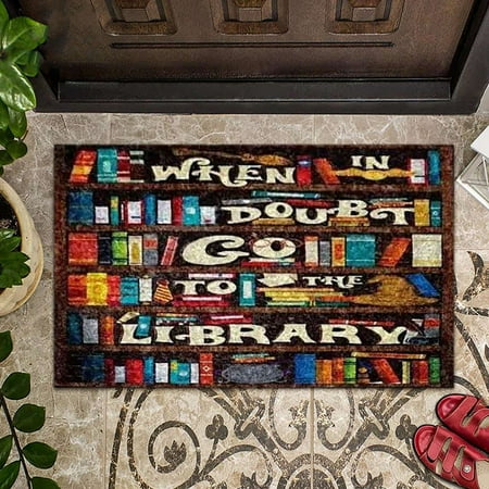

Door Mat Book Lovers Bookshelf Floor Mats Welcome Door Mats Polyester Door Mats