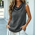 thumbnail image 4 of Omexry Tank Top Fashion Women's Casual Comfortable Solid Sleeveless Cowl Neck Blouse Tank Tops, 4 of 9