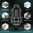 thumbnail image 3 of SOONTRANS Ergonomic Gaming Chair with Footrest and Lumbar Cushion, Multiple Colors, 3 of 6