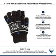thumbnail image 4 of CTM  Snowflake Pattern Knit Winter Gloves (Men), 4 of 4