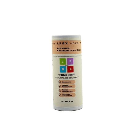 LFBX Funk Off Natural Deodorant: Fresh, Fearless, Free Natural, Antibacterial Stick (2 oz)