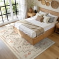 thumbnail image 2 of Lahome Moroccan Washable 5'x7' Area Rug, Brown Rugs for Living Room, Soft Non-Slip Stain Resistant Aztec Tribal Carpet for Bedroom Dining Room Office, Neutral Large Area Rugs, Brown, 2 of 8