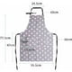 thumbnail image 2 of Delantal de Estrellas Grises con Bolsillo, Delantal de Cocina de Algodón de Poliéster Ajustable para Mujeres y Hombres, Delantal de Cocina Delantal de Mujer y Hombre Delantal de Barbacoa Delantal con, 2 of 5