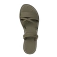 thumbnail image 2 of Fiaer Women's Gladiator Flat Sandals Summer Comfort Round Open Toe on Strap Thong Beach Shoes Army Green 9.5, 2 of 9