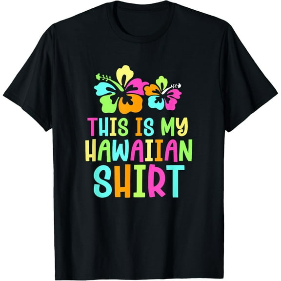 This Is My Hawaiian Tropical Luau Party Costume T-Shirt100% cotton short-sleeved shirt for both men and women