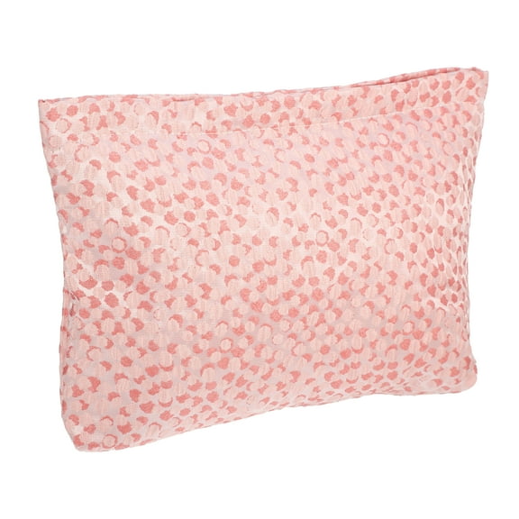 Unique Bargains Flower Pattern Cosmetic Bag Zipper Floral Makeup Bag Women's Canvas Makeup Bag Pink Red