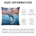 thumbnail image 5 of Chilfamy Dolphin Ocean Surrealistic Pillow Covers for Couch Sofa Indoor Outdoor 1PC 18x18in, 5 of 5