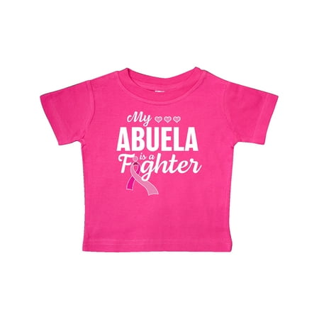 

Inktastic Breast Cancer Awareness My Abuela is a Fighter Gift Baby Boy or Baby Girl T-Shirt