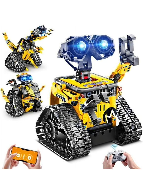 Robot Toys for Kids Building Set, 520 PCS App & Remote Control Robotics Kit 3-in-1 RC Wall Robot/Engineer Robot/Dinosaur Building STEM Toys Gift for Kids 6 7 8 9 10 11 12+ Years Old Boys Girls