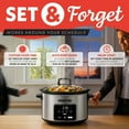 thumbnail image 5 of Gourmia 4.5 QT Programmable Slow Cooker, 5 Presets, Keep Warm, Stainless Steel, 5 of 11