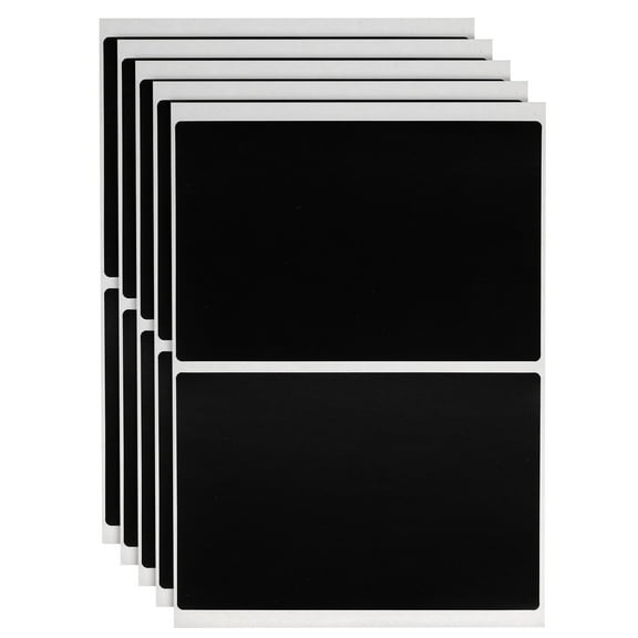 120 Sheet Black Label Stickers 3 x 2 Inch Rectangle Coding Labels for Office Supplies