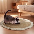 thumbnail image 3 of Rope Area Rug for Cats Synthetic Fibers Durable Washable Round Reversible Woven Tassel Soft Stylish Easy Clean Multiple Sizes for Home High Traffic Areas Cat Scratching, 3 of 4