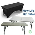 thumbnail image 6 of Urby 1pcs Black Spandex Tablecloth Cover for 6ft Folding Table for Party and Events, 6 of 6