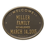 Personalized Whitehall Products Welcome House Plaque in Antique Copper Finish