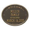 Personalized Whitehall Products Welcome House Plaque in Antique Copper Finish