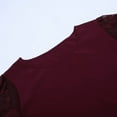 thumbnail image 5 of weeloloe Summer Dress Clearance Casual Summer Dresses for Women Short Sleeve Round Neck Loose Sundress Swing Ruffle Hem Solid Color Party Vacation Club Daily Beach Holiday Mini Dress Wine M, 5 of 9