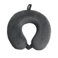 thumbnail image 1 of Almohada de viaje: almohada de espuma viscoelástica para el cuello, almohada para el cuello + bolsa de almacenamiento, máscara para los ojos, tapones para los oídos, paquete rápido compacto, 1 of 5