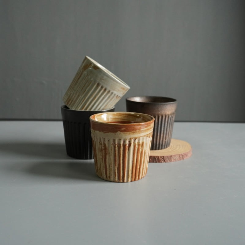 TL New Single Cup Ceramic Cup Japanese Tea Cup Handmade Coarse Pottery Water Cup Mug Espresso Cup Master Cup