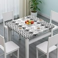 thumbnail image 3 of Square Tablecloth Artistic Aesthetic Style, Backed Waterproof Vinyl, Elastic Fitted, Durable, Easy Clean for 34-36 Tables, 3 of 6